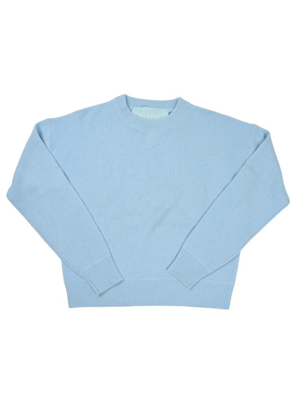 Mother Cashmere Logo Sweater in Blue